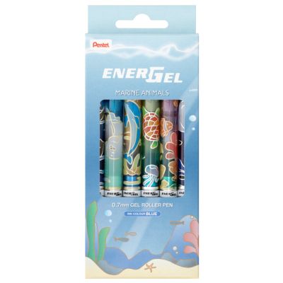 Pentel Energel Roller BL77OA Set Marine Animals, Blauw