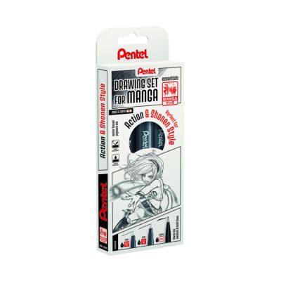 Pentel Manga Set Action MNG3PCS-AC