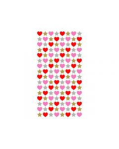 Purple Peach Sticker Hearts and Stars - 403