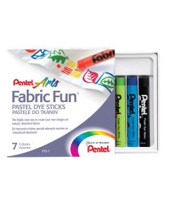 Pentel Textielkrijt PTS7 Doos 7 Kleuren